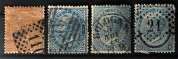 ITALY / ITALIA 1863/77 - Canceled - Sc# 27, 28, 29, 34 - Used