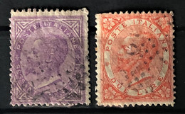 ITALY / ITALIA 1863/77 - Canceled - Sc# 32, 33 - 60c 2L - Afgestempeld