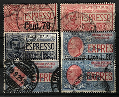 ITALY / ITALIA 1903-26 - Canceled - Sc# E4, E5, E7, E8, E12, E13 - Express Mail - Eilsendung (Eilpost)