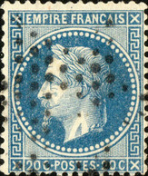 FRANCE - Yv.29B 20c Bleu (type II) Ob. étoile Muette - Léger Pli D'angle - 1863-1870 Napoléon III Con Laureles