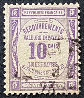 FRAYX044U - Timbres Taxe - Recouvrements Valeurs Impayées - 10 C Used Stamp 1908-1925 - France YT YX 044 - Marche Da Bollo