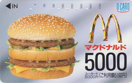 Carte Prépayée JAPON - MCDONALD'S - Hamburger 5000 YENS /  A - Food JAPAN Prepaid U Card - 192 - Alimentation