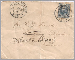 LUXEMBOURG - Adolphe 25c - LAROCHETTE - 1894 UPU-rate Cover To USA - Redirected - 1891 Adolphe De Face