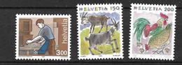 Suisse N° 1459à 1461   Neufs * *  TB = MNH VF  Voir Scans  - Unused Stamps