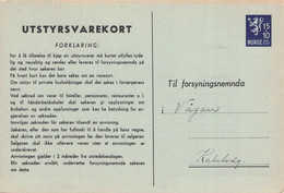 NORWAY - UTSTYESVAREKORT 1942 10+15 ÖRE /G198 - Ganzsachen