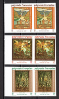 POLYNESIE   N° 303 à 305  EN PAIRE NON DENTELES  NEUFS SANS CHARNIERE COTE 60.00€    PEINTURE TAPAS - Imperforates, Proofs & Errors