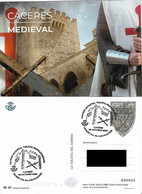 SPAIN. POSTAL STATIONERY FIRST DAY. MEDIEVAL CACERES. 2020 - Andere & Zonder Classificatie