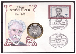 Germany 1985 Numisbrief Albert SCHWEITZER - Albert Schweitzer