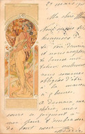 Illustrateur Alphonse MUCHA - Série Les 4 Saisons " Automne " Voyagée 1901- Edit F.Champenois, Paris - Mucha, Alphonse