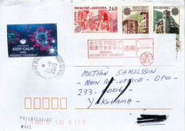 Lettre D'Andorre Adressée à Yokohama (Japon)pendant Confinement Covid-19,retour à L'expediteurm Avec Cachet Retour Japon - Covers & Documents