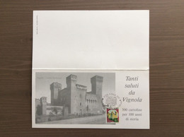 Biglietto Invito Presentazione Volume "Tanti Saluti Da Vignola"  Annulli Vignola (MO) 21/29-09-1991 - Inaugurazioni