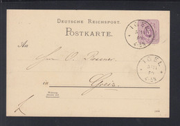 Dt. Reich GSK 1889 Igel Nach Greiz - Lettres & Documents