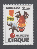 Monaco -Timbres Neufs ** - Cirque - N°1550 - 1986 - Très Beau Sans Charnière - Luxe - Unused Stamps