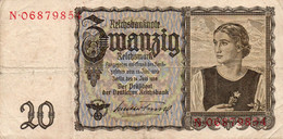 GERMANIA  20 REICHSMARK 1939  P-185 Circ - 20 Mark