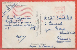COTE DES SOMALIS CARTE OBLITERATION MECANIQUE DE 1953 DE DJIBOUTI POUR ELANCOURT FRANCE - Covers & Documents