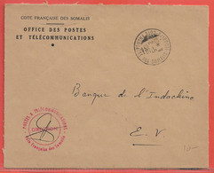 COTE DES SOMALIS LETTRE EN FRANCHISE DE 1966 DE DJIBOUTI - Briefe U. Dokumente