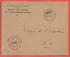 COTE DES SOMALIS LETTRE EN FRANCHISE DE 1966 DE DJIBOUTI - Covers & Documents