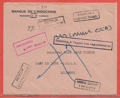 COTE DES SOMALIS LETTRE EN FRANCHISE DE 1969 DE DJIBOUTI - Briefe U. Dokumente