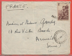 COTE DES SOMALIS LETTRE DE 1948 DE DJIBOUTI POUR ARCUEIL FRANCE - Briefe U. Dokumente