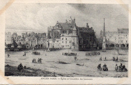 CPA Gravure Ancien Paris  église Et Cimetière Des Innocents. - Altri Monumenti, Edifici