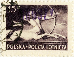 POLOGNE / POLAND 1950 GROSZY O/P T. 3 (Katowice Kt.1c Violet) Mi.586 (°KATOWICE) - Used Stamps