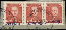 POLOGNE / POLAND 1950 GROSZY O/P T.18 (Poznan P.10a Violet) Mi.651 Used WOLSZTYN - Oblitérés