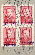 POLOGNE / POLAND 1950 GROSZY O/P T.12 (Poznan P.4 Violet) Mi.626 X4 Used KALISZ-1 - Oblitérés