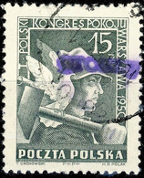 POLOGNE / POLAND 1950 GROSZY O/P T.2 (Gdansk G.1b Violet) Mi.667 Used SOPOT - Oblitérés