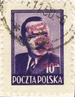 POLOGNE / POLAND 1950 GROSZY O/P T.21 (Szczecin Sz.1 Red) Mi.625 Used - Used Stamps