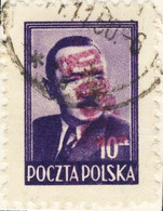 POLOGNE / POLAND 1950 GROSZY O/P T.21 (Szczecin Sz.1 Red) Mi.625 Used - Gebraucht