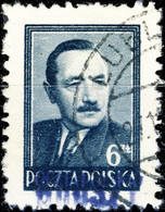 POLOGNE / POLAND 1950 GROSZY O/P T.3 (Katowice Kt.1c Blue) Mi.624 Used LUBLINIEC (b) - Oblitérés