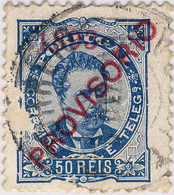 PORTUGAL 1893 - "1893 / PROVISORIO"  Sur/on 50 Reis Bleu/blue Yv./ Mi.91 - Usati