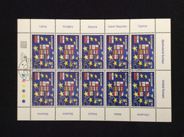 Bloc Oblitéré De 10 Timbres Europe 2004  YT 417 Neuf /  Sheet  2004 Used Mi 484  Europa Union - Used Stamps