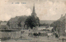 GRUNE  L'eglise  Attelage Vaches N'a Pas Circulé - Nassogne