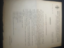 1940 Documento Federazione Nazionale Fascista Delle Casse Rurali Agrarie Ed Enti Ausiliari - Décrets & Lois