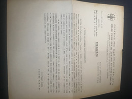 1940 Documento Federazione Nazionale Fascista Delle Casse Rurali Agrarie Ed Enti Ausiliari - Décrets & Lois