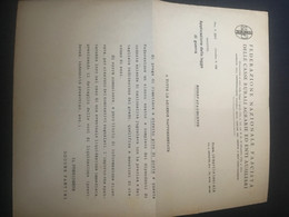 1941 Documento Federazione Nazionale Fascista Delle Casse Rurali Agrarie Ed Enti Ausiliari - Décrets & Lois