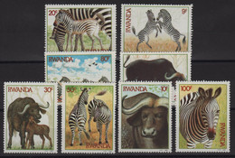 Rwanda - N°1157 à 1164 - Faune Sauvage - Zebre Buffle - Cote 15€ - ** Neuf Sans Charniere - Altri & Non Classificati