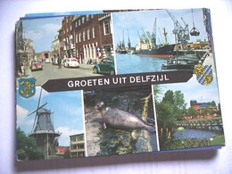 Nederland Holland Pays Bas Delfzijl Zeehond, Haven En Oude Auto's - Delfzijl