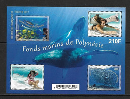 POLYNESIE FRANCAISE 2017 FONDS MARINS YVERT N°B46 NEUF MNH** - Blocs-feuillets