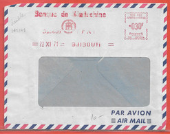 AFARS ET ISSAS LETTRE OBLITERATION MECANIQUE DE 1971 DE DJIBOUTI - Lettres & Documents