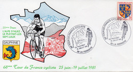Enveloppe Premier Jour TOUR DE FRANCE 1981 15 Juillet La Ferrière - Cyclisme
