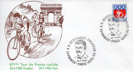 Enveloppe Premier Jour TOUR DE FRANCE 1980 20 Juillet Paris. - Radsport