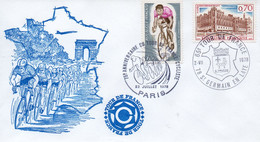 Enveloppe Premier Jour TOUR DE FRANCE 1978 2 Juillet St Germain En Laye. - Radsport