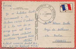 AFARS ET ISSAS CARTE EN FRANCHISE DE DJIBOUTI POUR PEUTON FRANCE - Cartas & Documentos