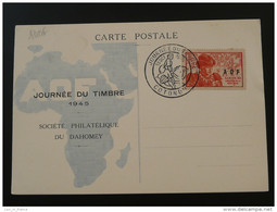 Carte Maximum Maximum Card Journée Du Timbre 1945 Cotonou Dahomey - Briefe U. Dokumente