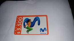 Chile-movistar-(154)-($3500)-(0343-2332-0920-0)-(21/8/2007)-(look Outside)-used Card+1card Prepiad Free - Chili