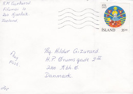 Iceland Njardvik KEFLAVIK 1993 Cover Brief Denmark Christmas Weihnchten Jul Noel Natale Navidad - Cartas & Documentos