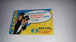 Chile-entel Ticket-(159)-($3.000)-(768-682-030-362)-(30/3/2003)-(look Outside)-used Card+1card Prepiad Free - Chile