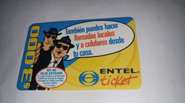 Chile-entel Ticket-(160)-($3.000)-(115-594-388-460)-(30/12/2003)-(look Outside)-used Card+1card Prepiad Free - Cile